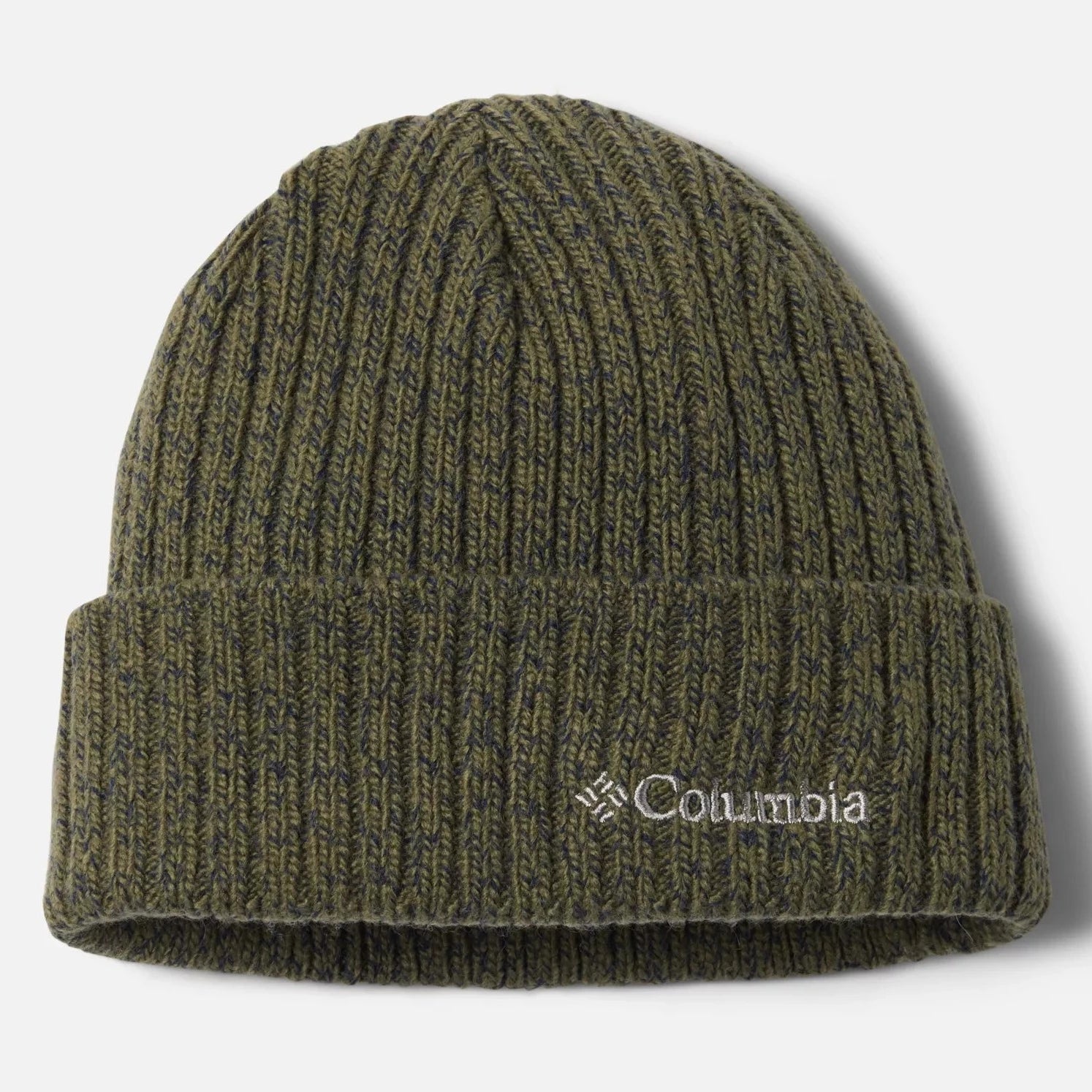 Columbia Stone Green/Collegiate Navy Marled Beanie for Men & Women - Warm Winter Knit Hat for Outdoor Activities, Skiing, Hiking and Casual Wear