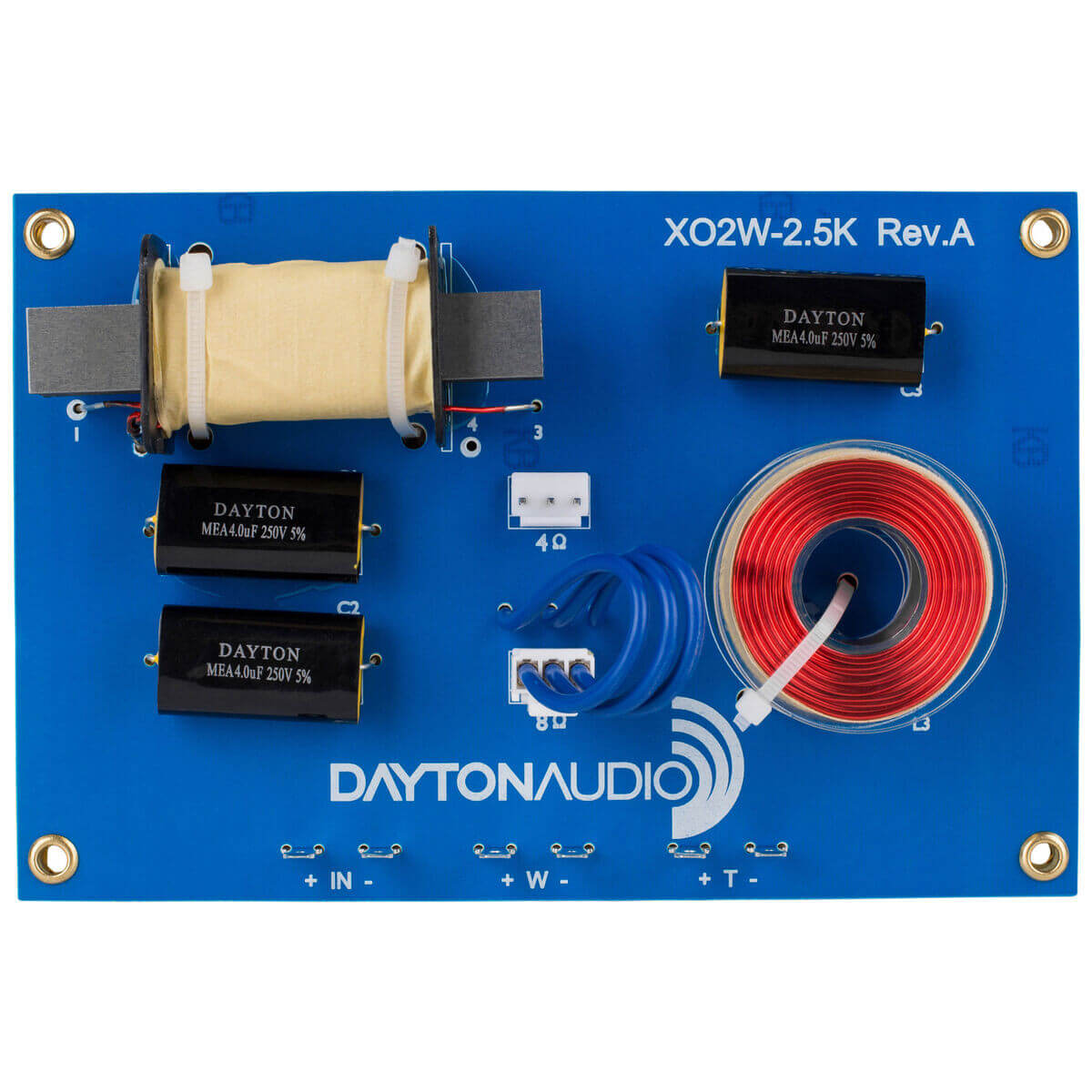 Dayton Audio XO2W 2.5K 2-Way Crossover 2,500Hz - High Quality Audio Crossover for Car & Home Stereo Systems - Perfect for Speakers, Tweeters & Audio Upgrades