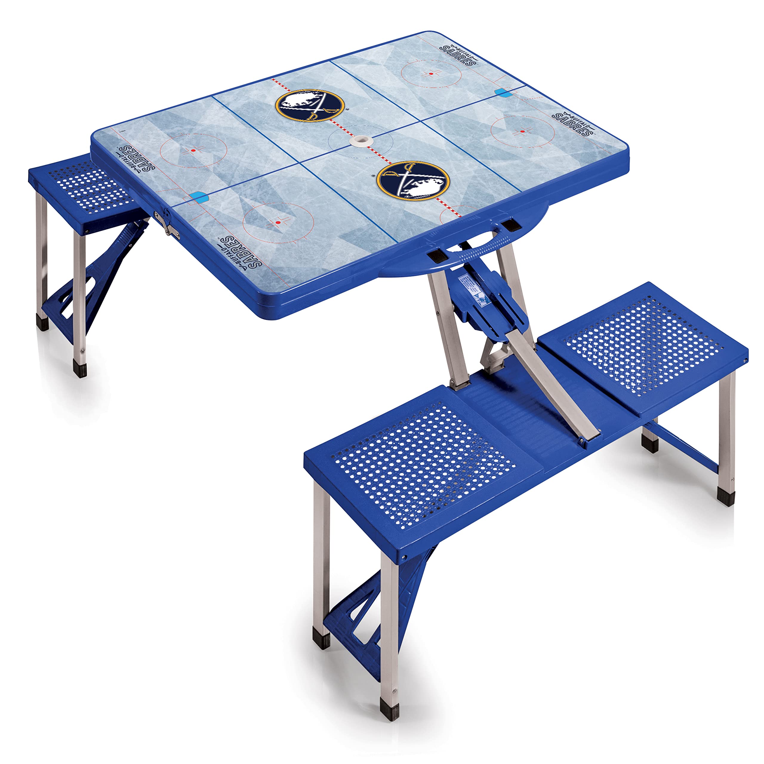 PICNIC TIME NHL Unisex-Adult Portable Folding Picnic Table with Seats - Perfect for Outdoor Gatherings, Tailgating, Camping & Beach Parties