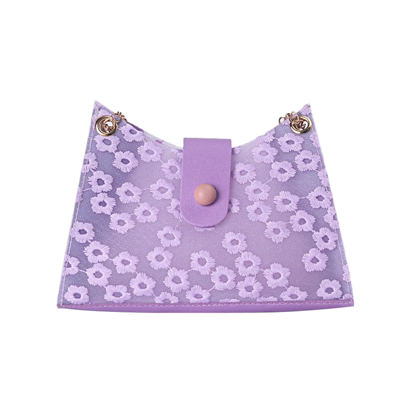 Stylish Embroidered Flower Messenger Bag - Crossbody Shoulder Bag with Chain Strap for Women, Perfect for Phone, Wallet & Essentials - Ideal for Work, Travel & Daily Use