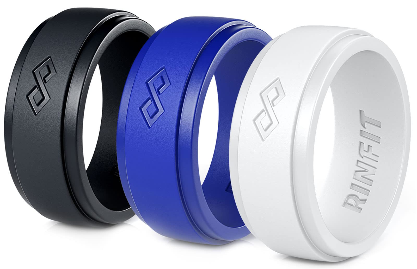 Rinfit 9mm Silicone Wedding Rings for Men - Durable & Comfortable - Perfect for Active Lifestyles