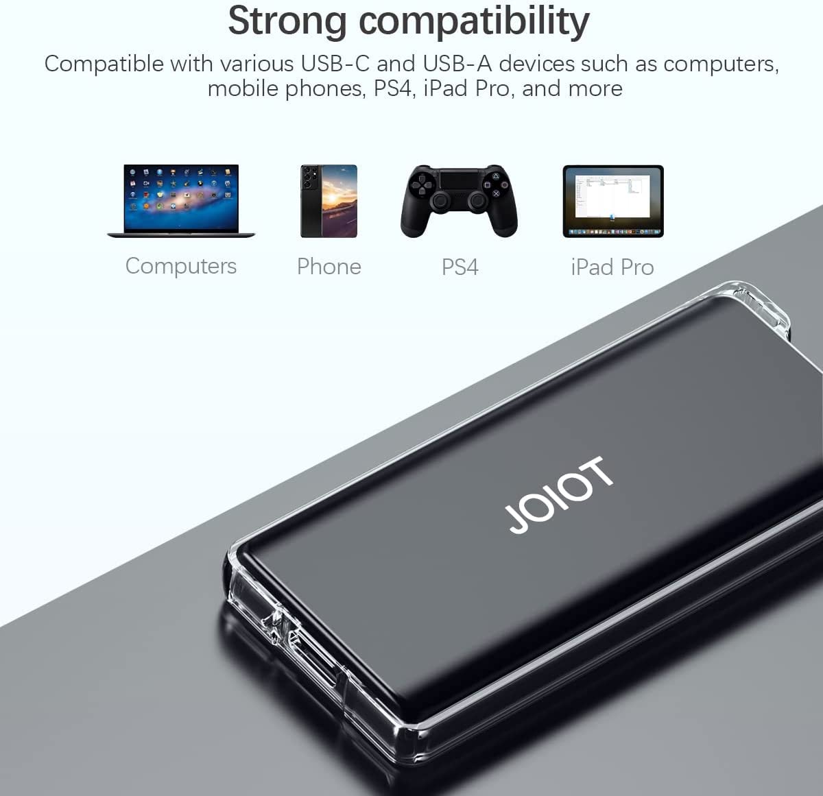 250GB Portable SSD External Hard Drive - USB 3.1 Gen2 with 540MB/s High Speed - Compatible with PS4, PS5, Windows & Mac - Perfect for Gaming, Backup & Travel Storage
