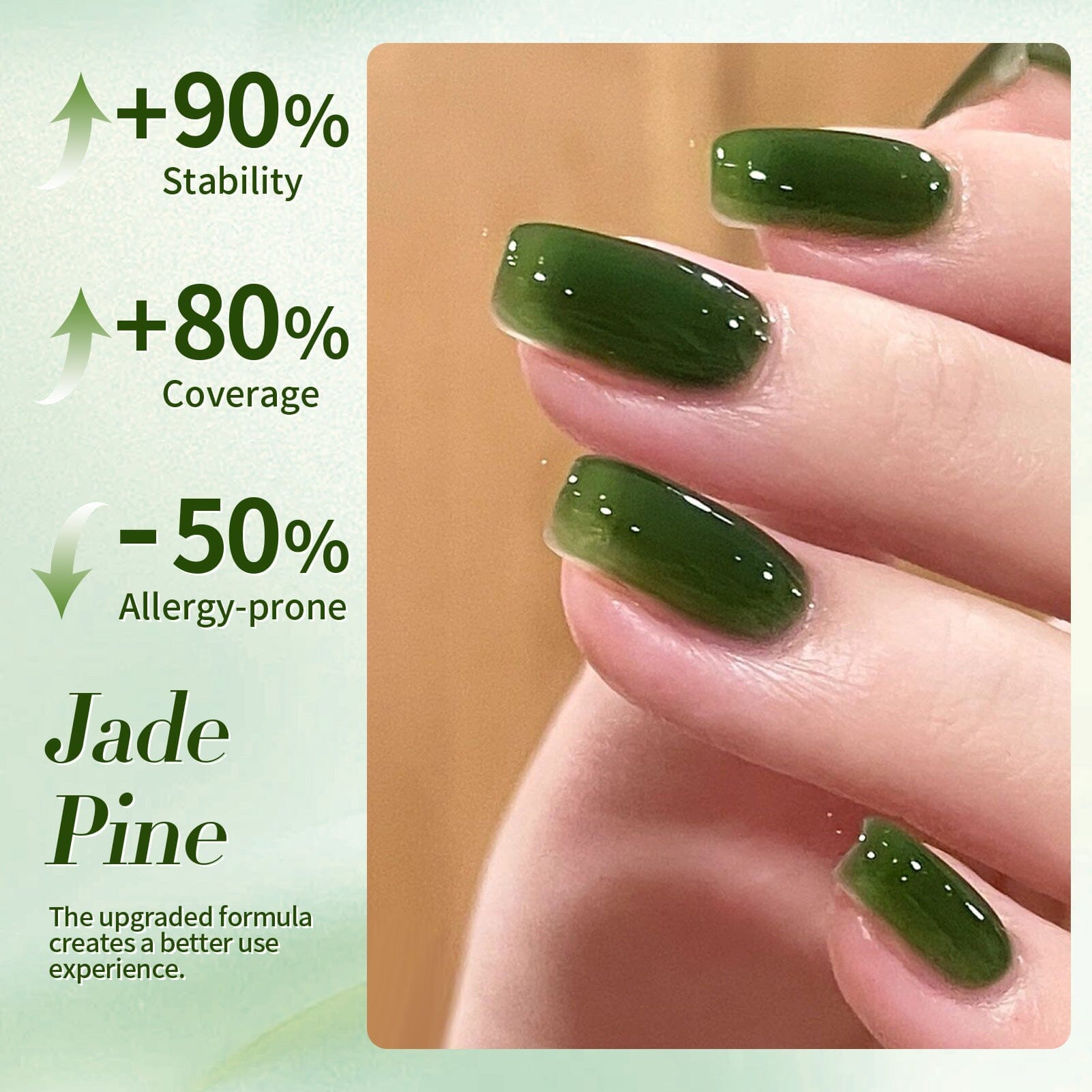 Green Milky Jelly Gel #22 Jade Pine 15ml - Natural Nail Polish for Manicure & Pedicure - Perfect for Home Salon, Nail Art Designs, and Professional Use