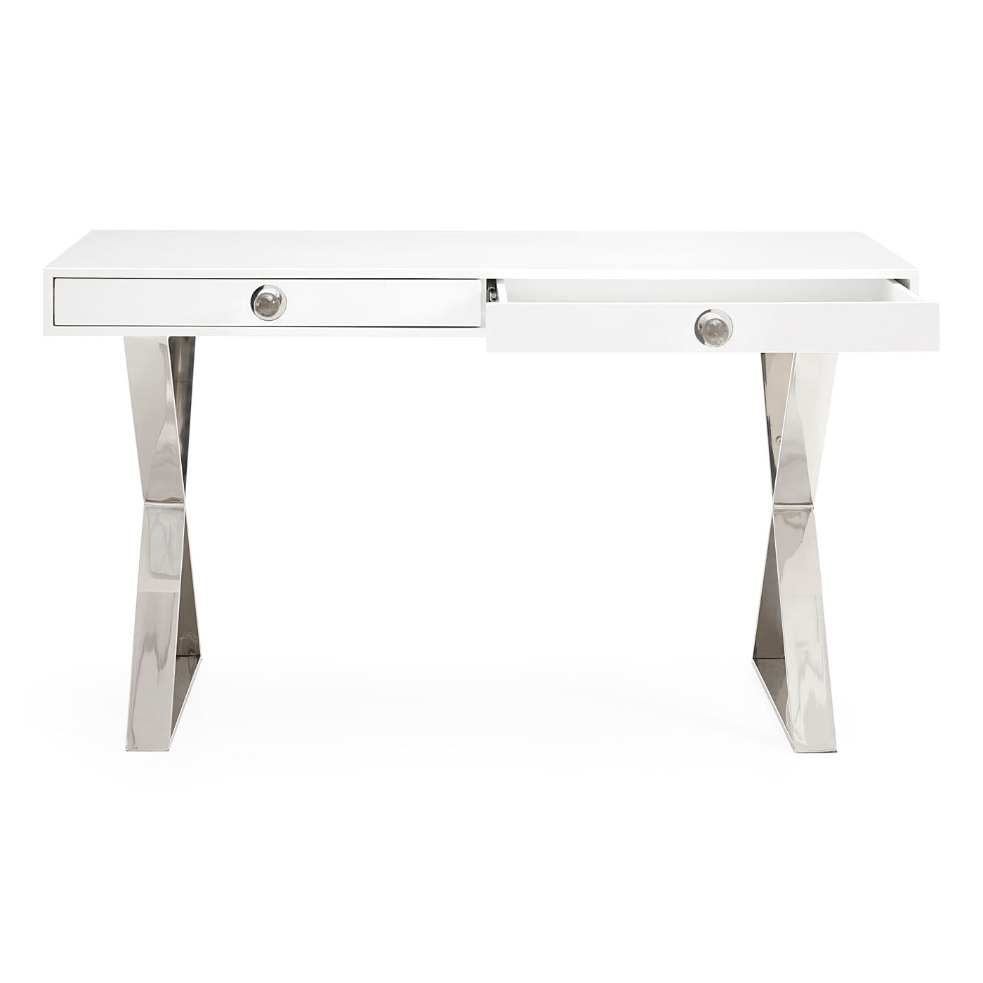 Modern Channing Desk with Storage - Stylish Home Office Writing Desk for Small Spaces | Perfect for Remote Work, Study & Crafting