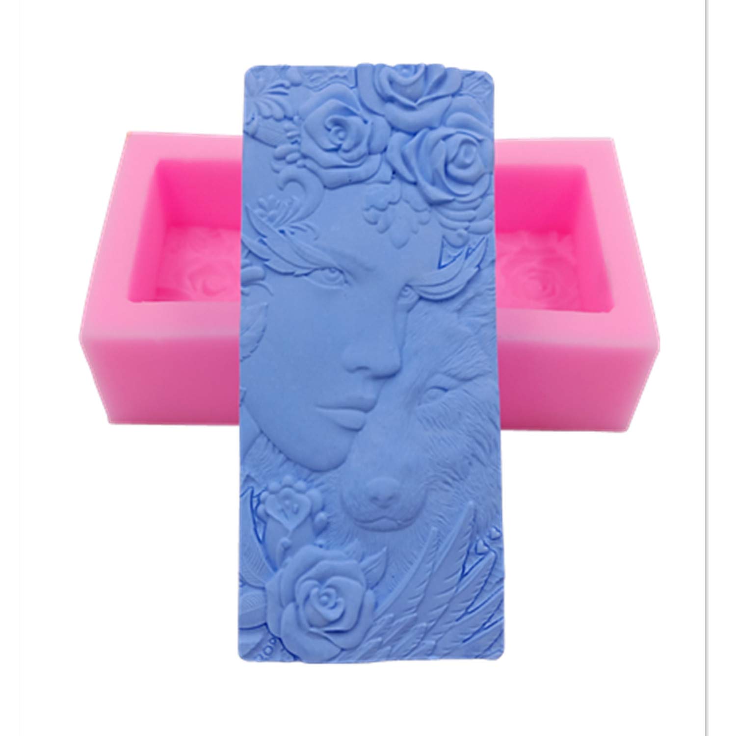 Premium Food-Grade Silicone Soap Molds for Men - Wolf Bar Soap Molds, Chocolate & Cake Decorating, DIY Craft Molds - Perfect for Handmade Soaps, Baking, and DIY Gifts