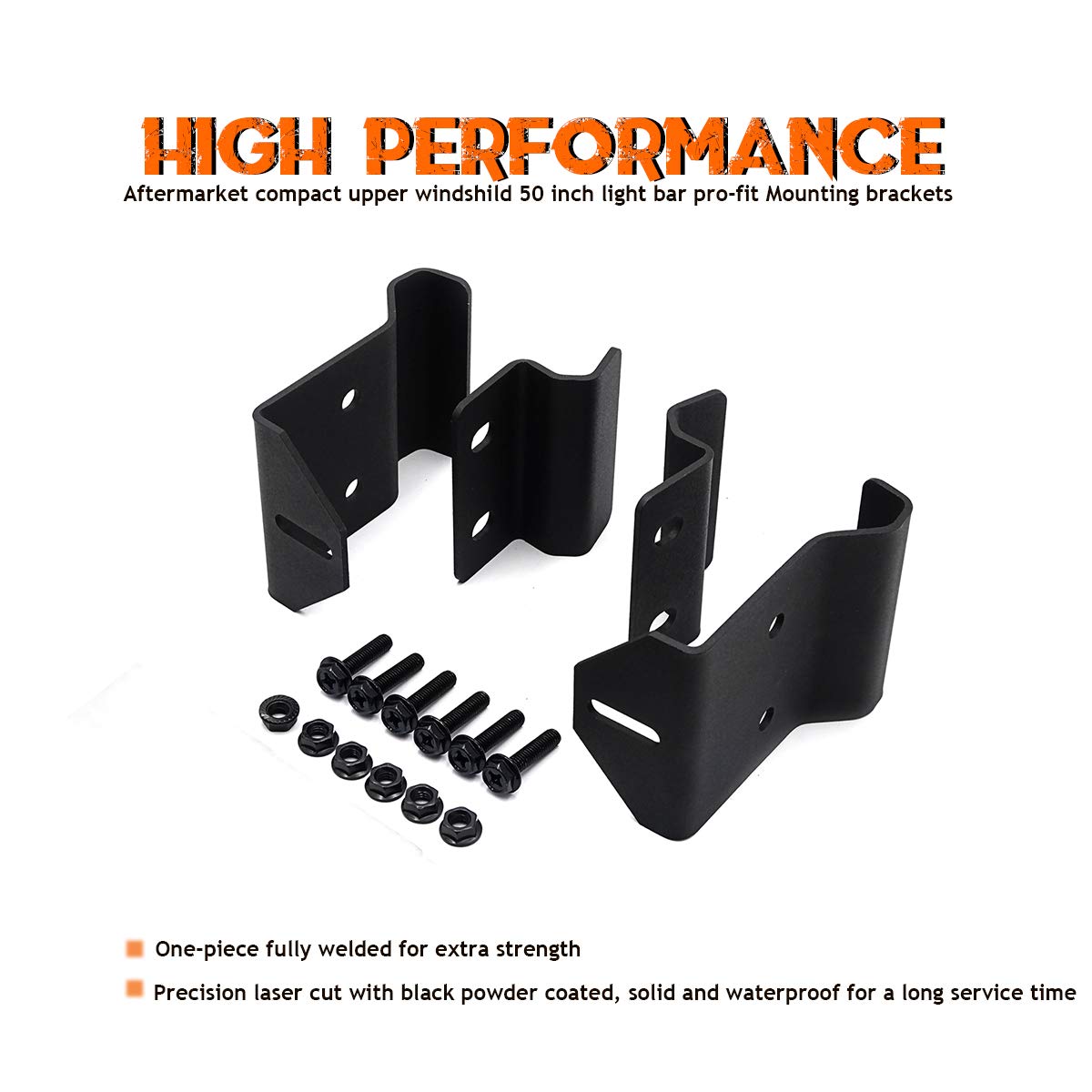 No-Drill Ranger Light Bar Mount Brackets - Pro Fit Cage Bracket for 50