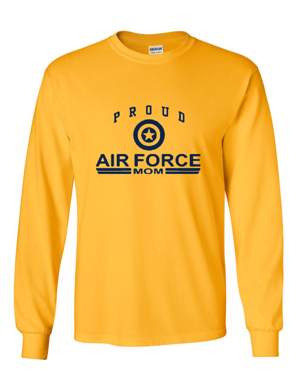 Proud Air Force Mom Long Sleeve T-Shirt - Military Apparel for Air Force Parents - Perfect for Military Events, Family Gatherings & Everyday Wear