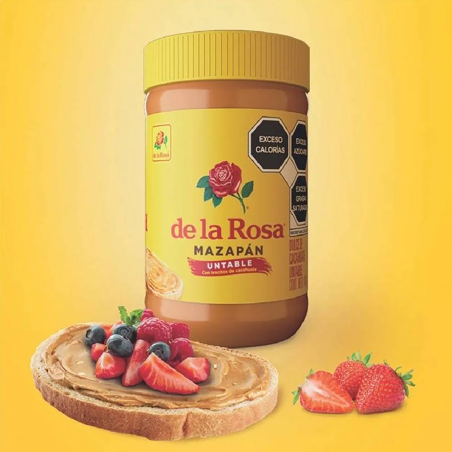 De La Rosa Mazapan Spreadable Peanut Candy | 400g Bottle | Perfect for Snacks, Desserts & Baking