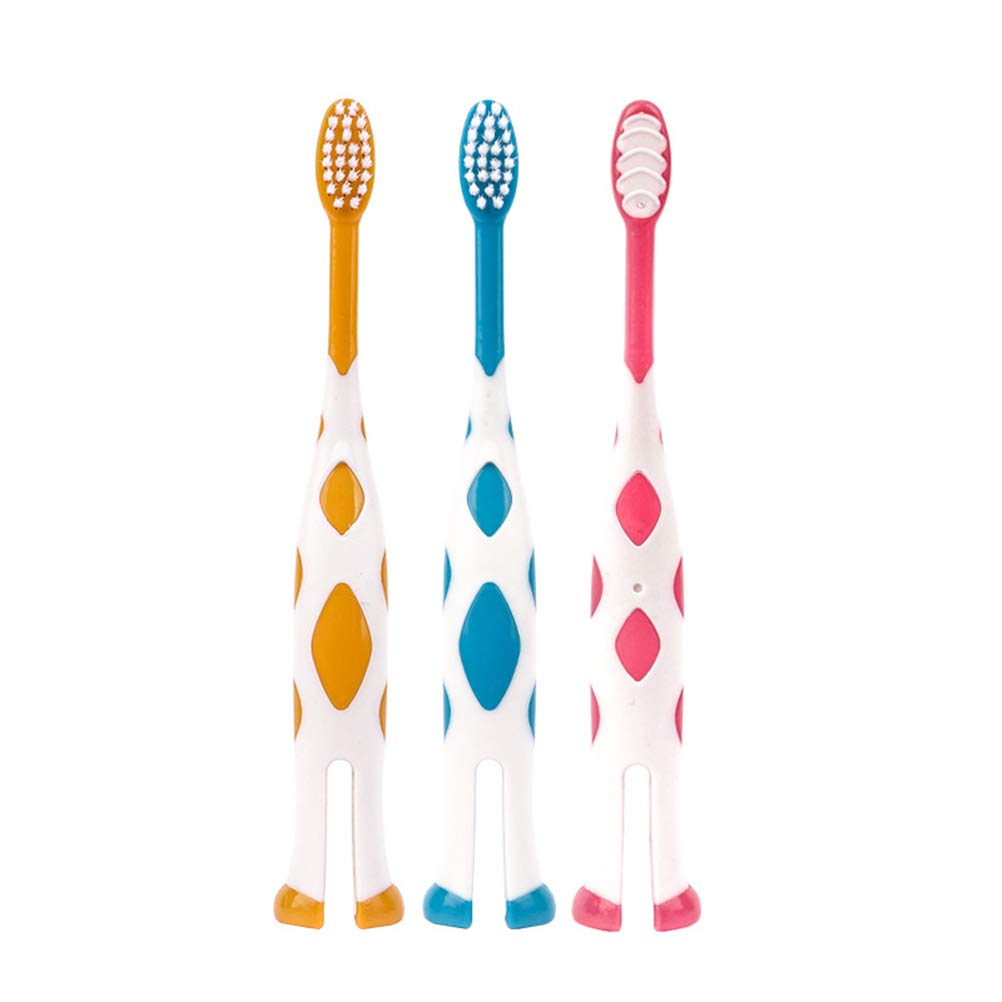 DOITOOL 6-Pack Kids Toothbrushes - Soft Bristles, Fun Handle Designs for Children's Oral Care | Bathroom Essentials for Home & Travel Use