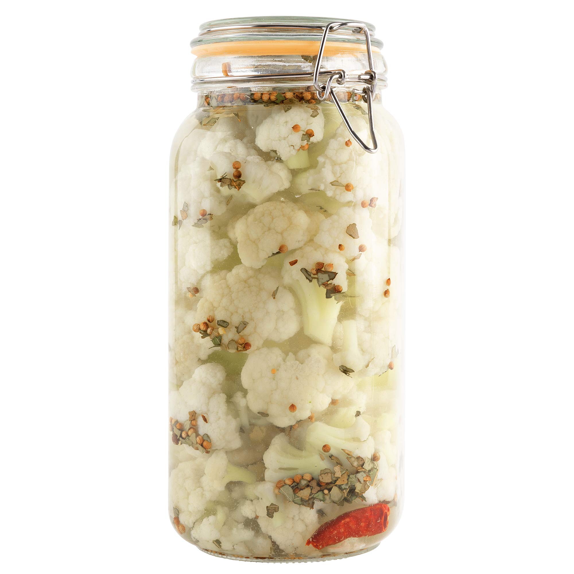 Galashield 67 oz Glass Jars with Airtight Lids - Leak Proof Food Storage Containers, Kitchen Canisters for Flour, Sugar, Coffee, Dry Goods - Perfect for Pantry Organization & Meal Prep