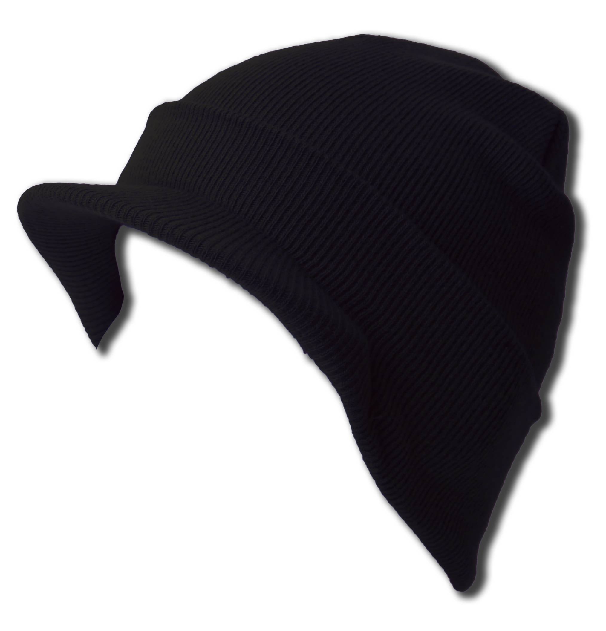 TopHeadwear Blank Cuff Beanie Visor - Unisex Winter Knit Hat with Foldable Brim for Men & Women - Perfect for Skiing, Snowboarding, and Cold Weather Outdoor Activities