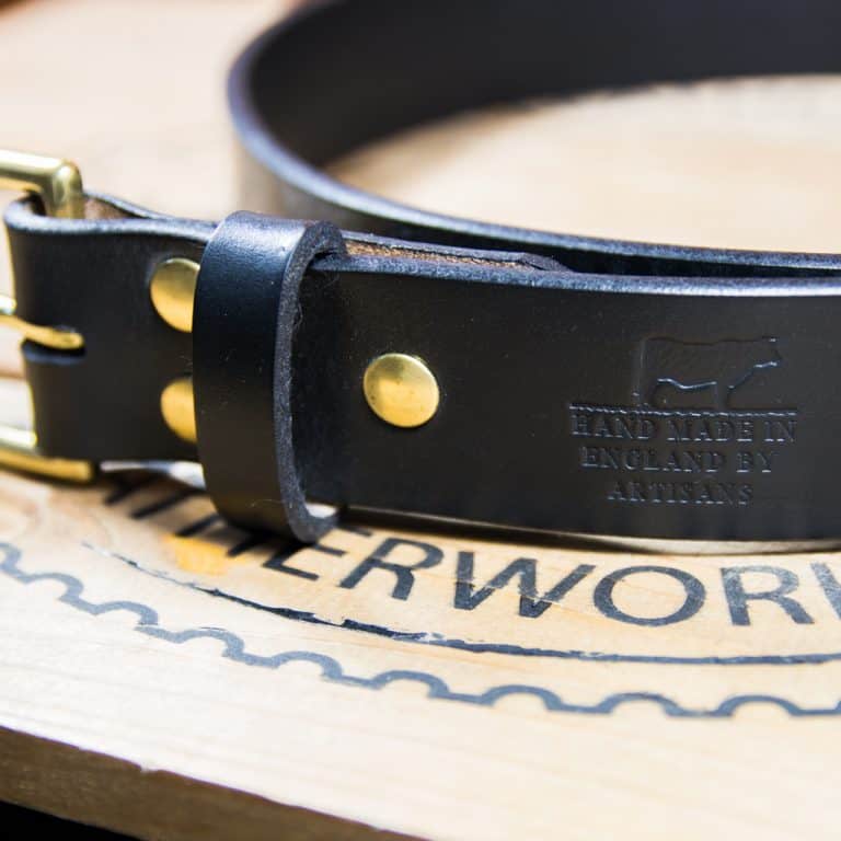 Barnes & Moore Genuine Leather Roller Belt - Black & Brass Buckle | Stylish & Durable for Men's Fashion | Perfect for Office, Casual & Formal Wear