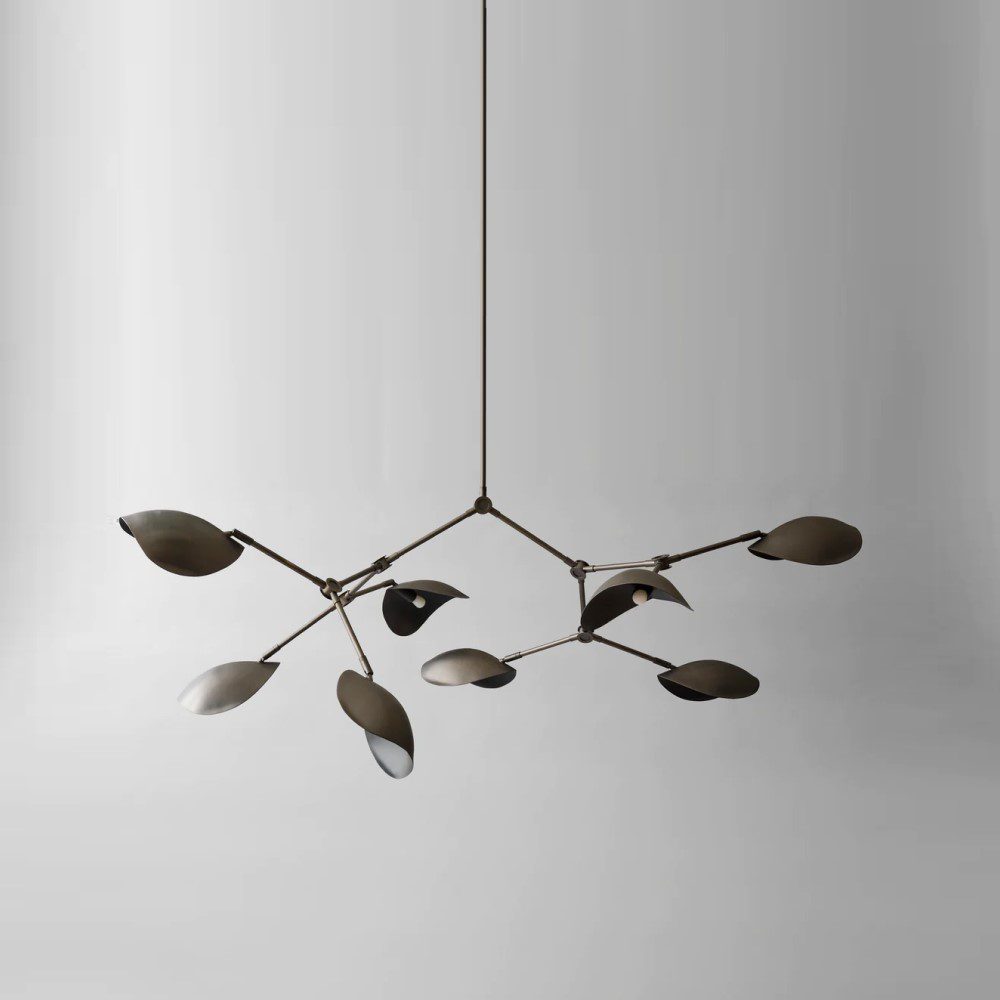 PRE ORDER - 101 COPENHAGEN Stingray Chandelier in Bronze Finish - Modern Ceiling Light Fixture for Dining Room, Living Room & Bedroom Lighting