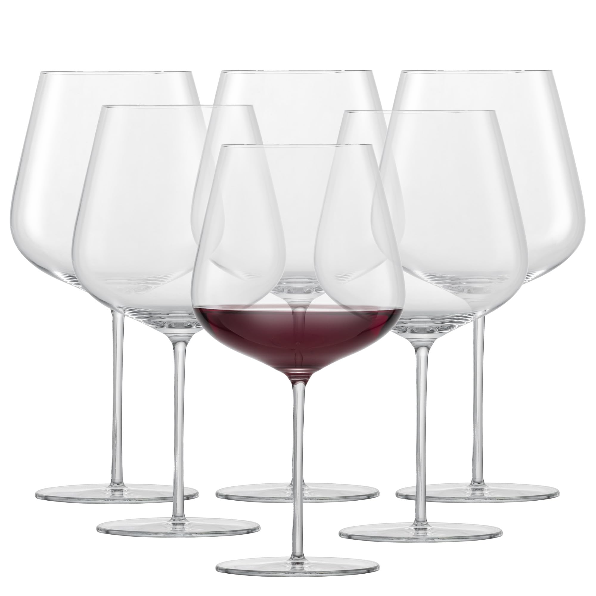 Premium Zwiesel Glas Vervino Burgundy Red Wine Glasses Set of 6 - 32oz German Tritan Crystal Wine Glasses for Cabernet & Merlot - Dishwasher Safe Stemware for Fine Dining & Entertaining