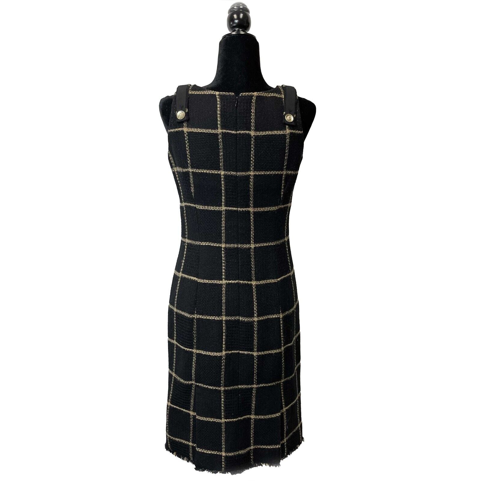 Chanel Gold Metallic Lesage Fantasy Tweed Dress - Black & Beige - Size 40 (US 10) | Luxury Women's Cocktail Party & Evening Gown for Special Occasions