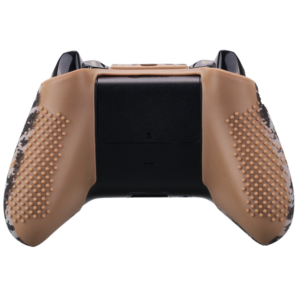 9CDeer Custom Camo Silicone Cover with Thumb Grips for Xbox One/S/X Controller - Protective Skin Sleeve Case with Studded Design (Brown) - Compatible with Official Stereo Headset Adapter - Perfect for Gaming, Travel Protection & Personalized Style