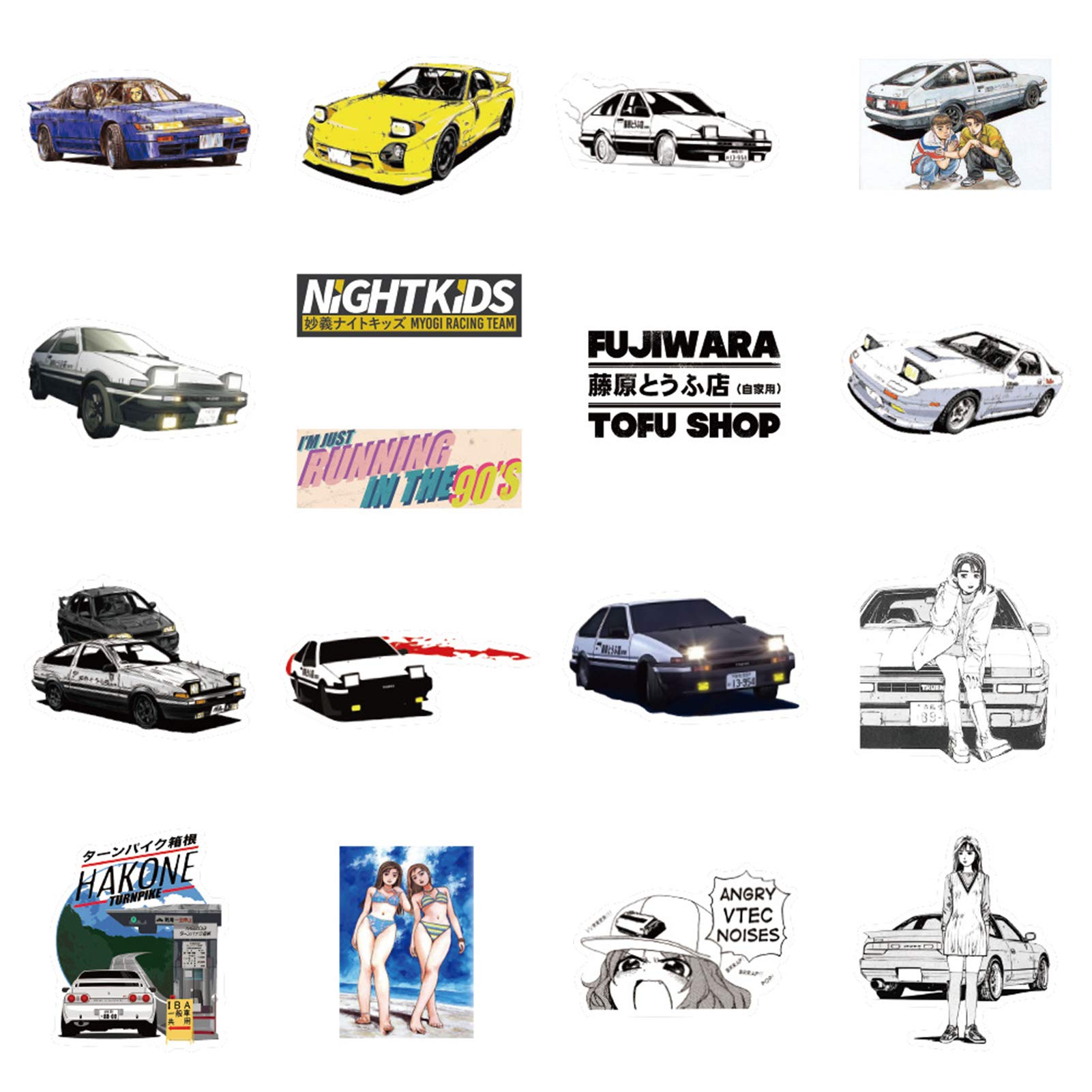 50PCS 3D Cartoon Anime Stickers - Waterproof Vinyl Decals for Laptop, Water Bottle, Car, Skateboard, Guitar & Helmet | Perfect for Girls, DIY Crafts, Party Favors & Gift Giving | Great for School, Office, Travel & Personalizing Belongings