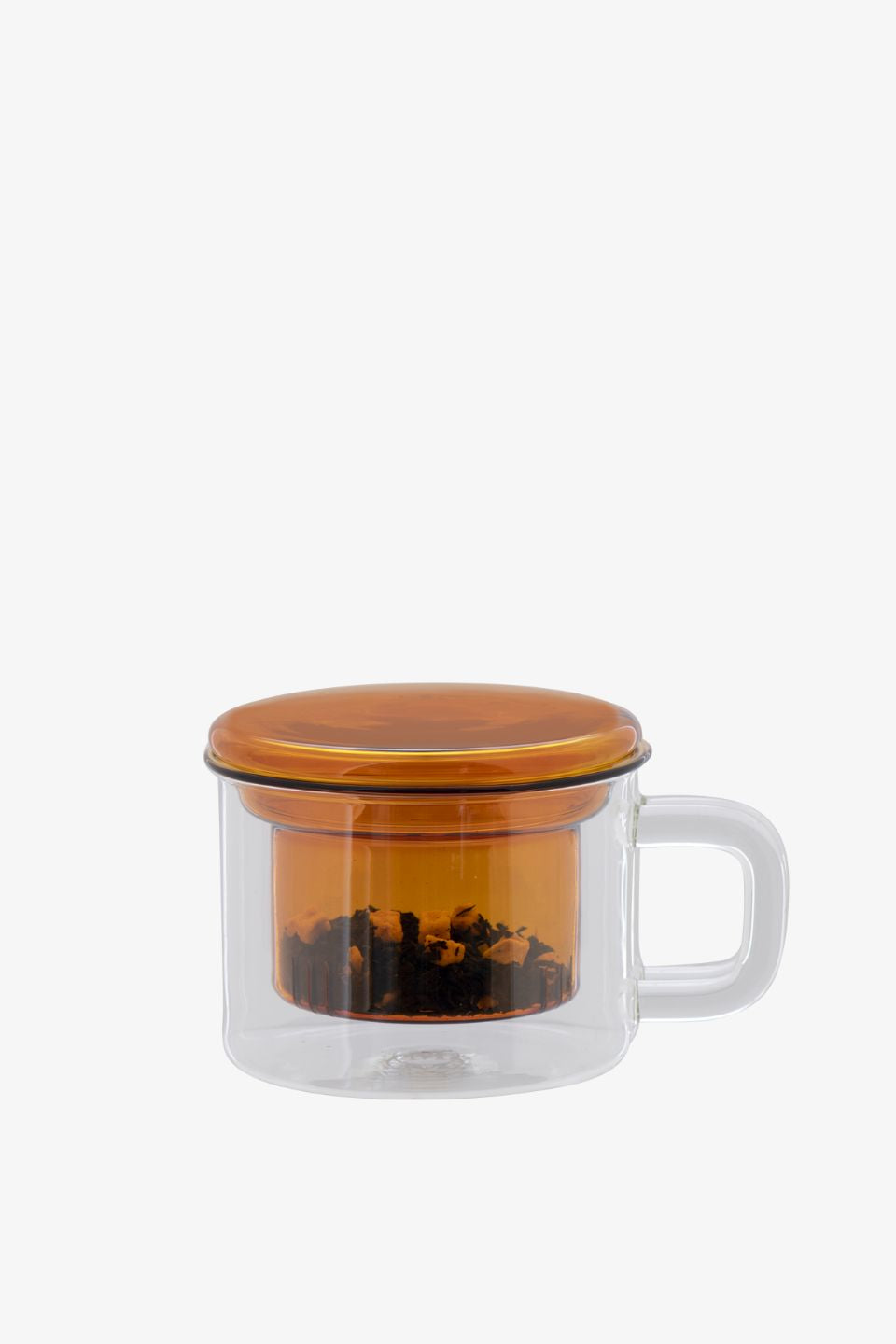 Premium Amber Glass Teapot Set with Stainless Steel Infuser - Elegant Solo Tea Brewing for Home, Office, or Gift Giving