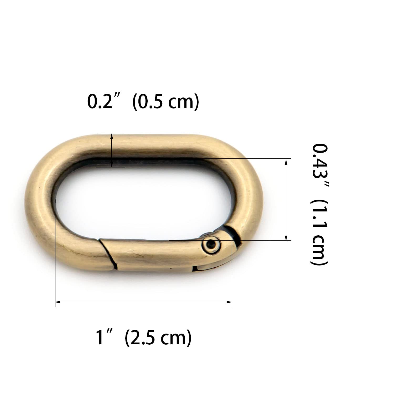 Premium Metal Carabiner Key Ring with Spring Clip - Heavy Duty Oval Keychain for Keys, Bags, Purses & Outdoor Gear - Ideal for Hiking, Camping, Travel & Everyday Carry
