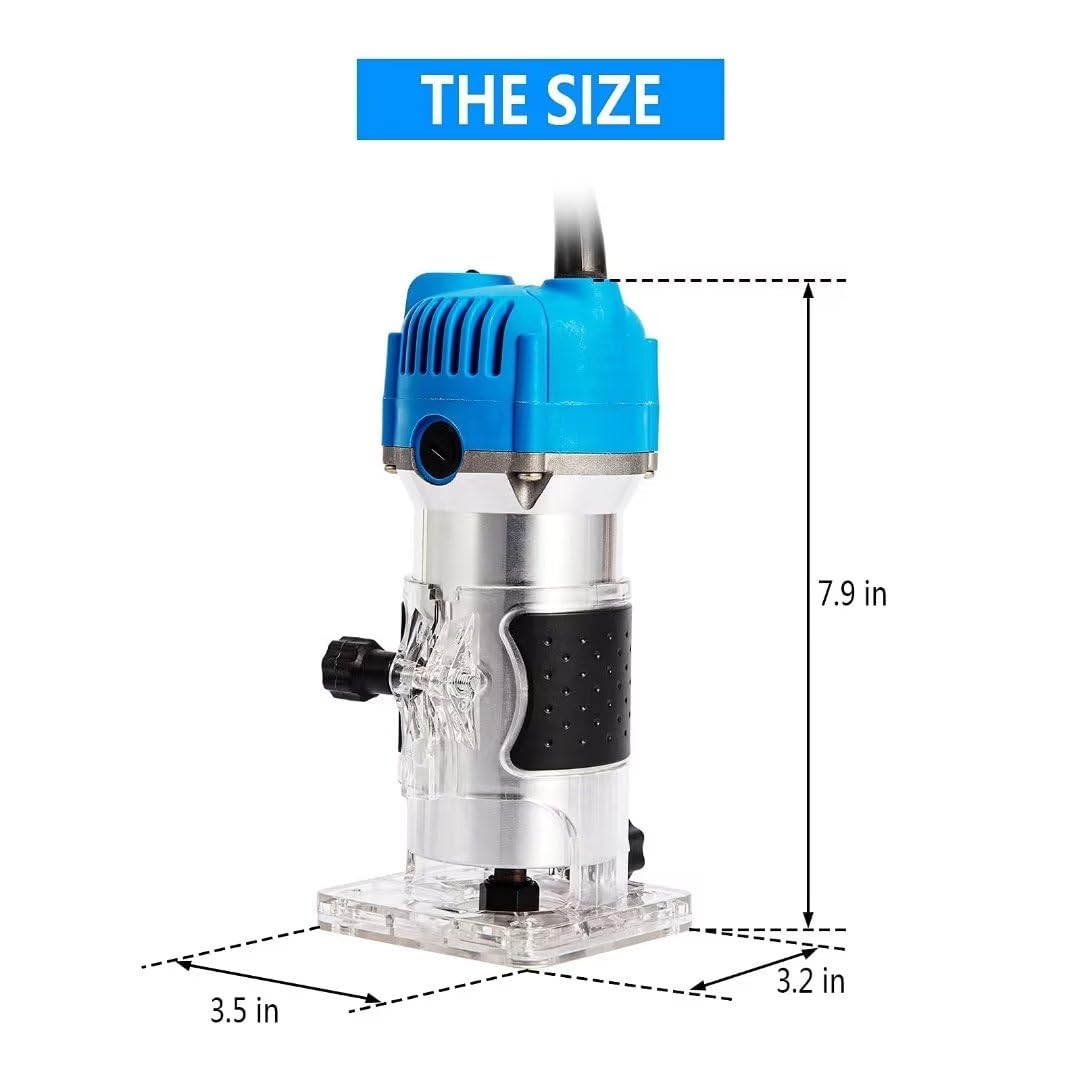 **Professional 800W Electric Wood Router Tool - 30000 RPM, 1/4
