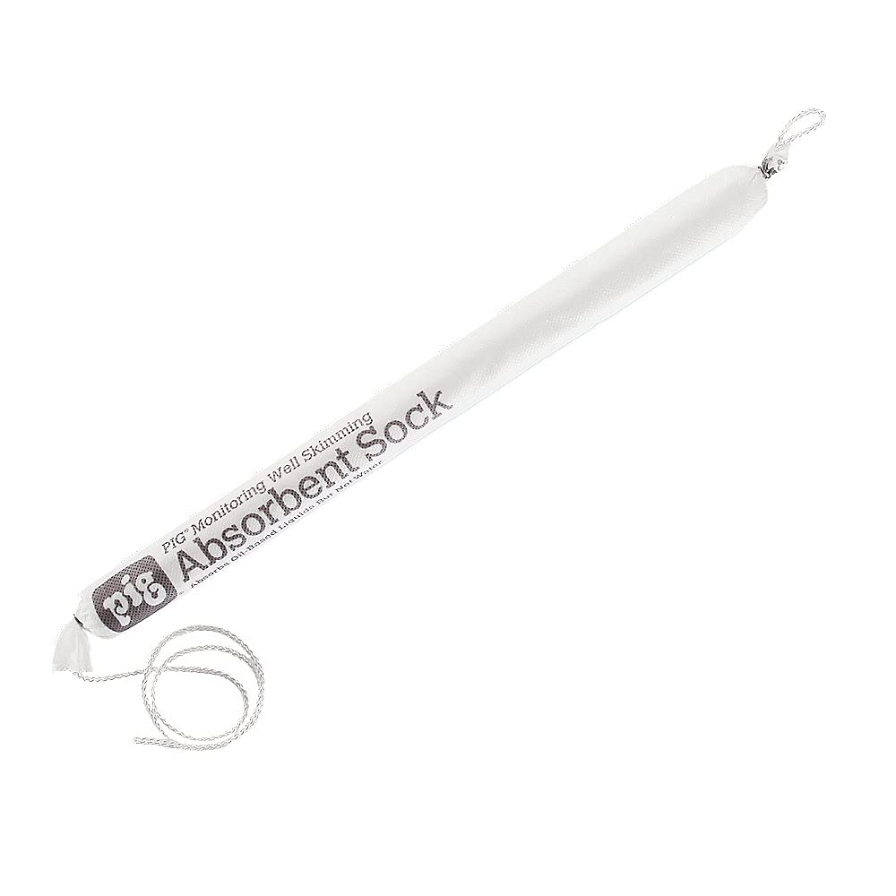Oil Absorbent Socks for Monitoring Wells - 30 Pack | 17 oz Absorbency | 1.5