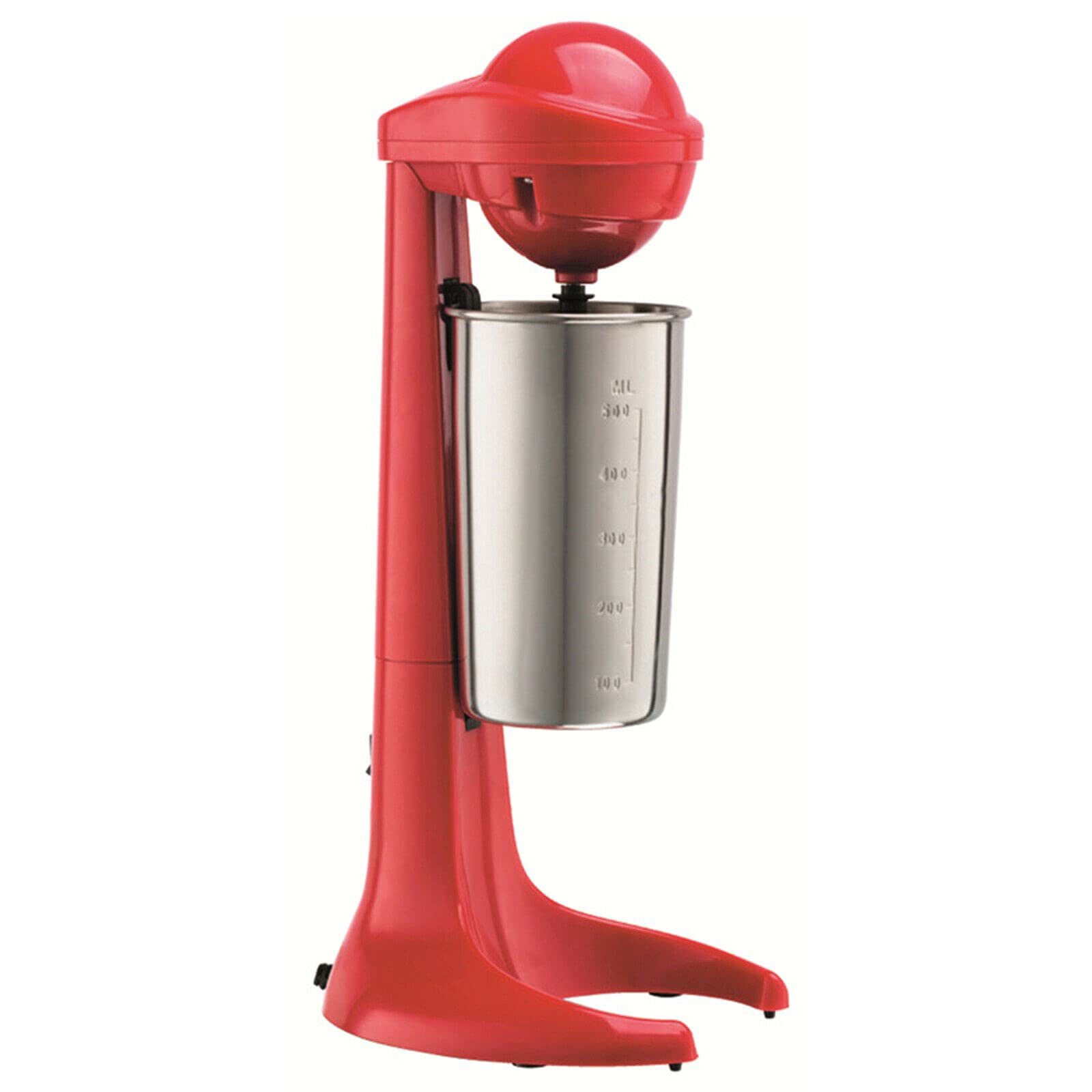 OUKANING 110V Electric Milkshake Maker - 500ML Stainless Steel & Plastic Blender for Smoothies, Coffee, Baking - 100W Milk Frother & Drink Mixer - Perfect for Kitchen, Cafe & Home Use