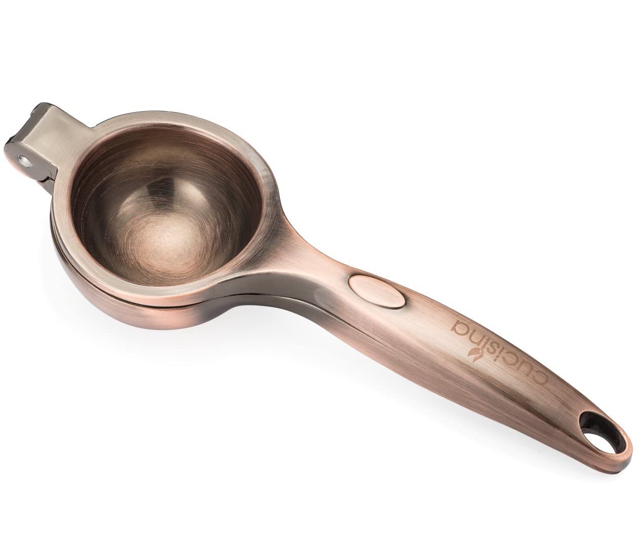 Premium Copper Lemon Squeezer - Heavy Duty Stainless Steel Citrus Juicer for Lime, Orange & Lemon - Ergonomic Hand Press for Fresh Juice - Perfect for Cocktails, Cooking & Healthy Drinks