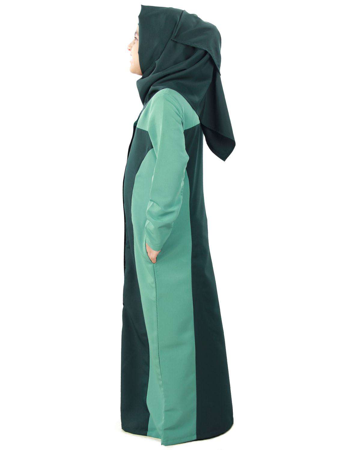 Hibah Kids Abaya Dress - Islamic Prayer Dress for Girls - Perfect for Eid, Mosque, and Special Occasions