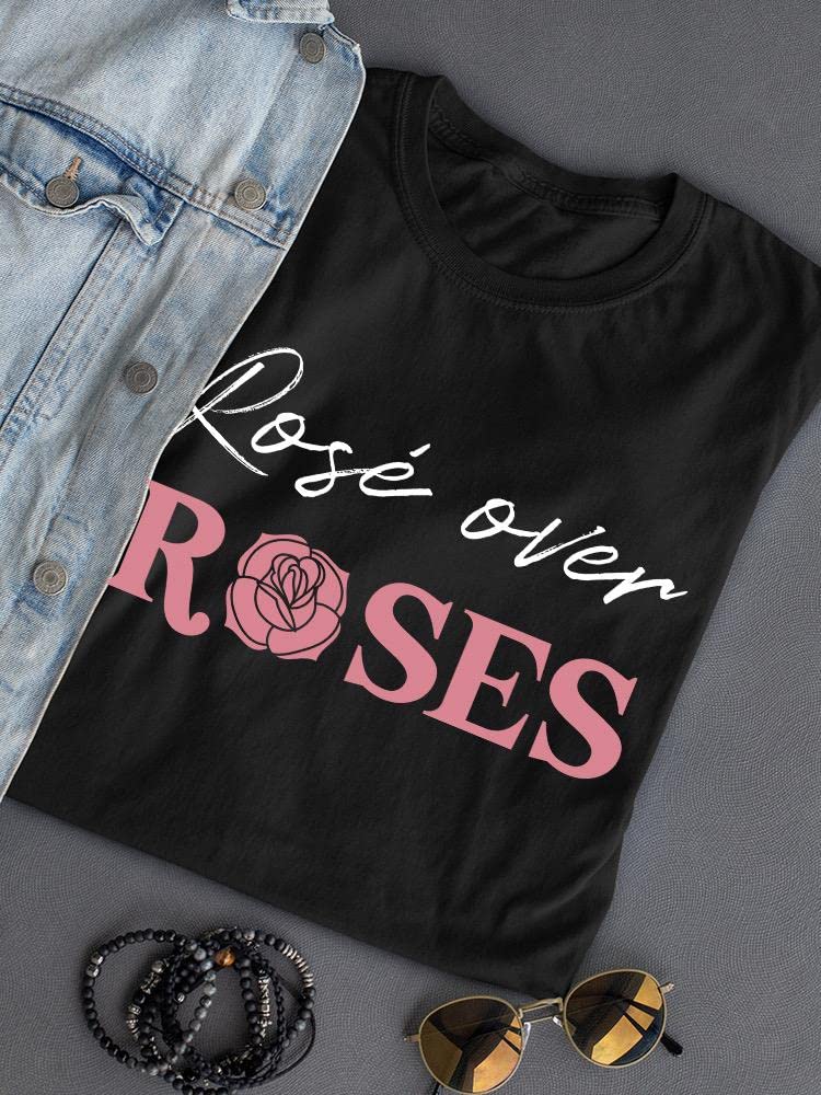 Rose Over Roses Women's T-Shirt - Floral Graphic Tee for Casual Wear & Everyday Outfits | SmartPrintsInk Designs