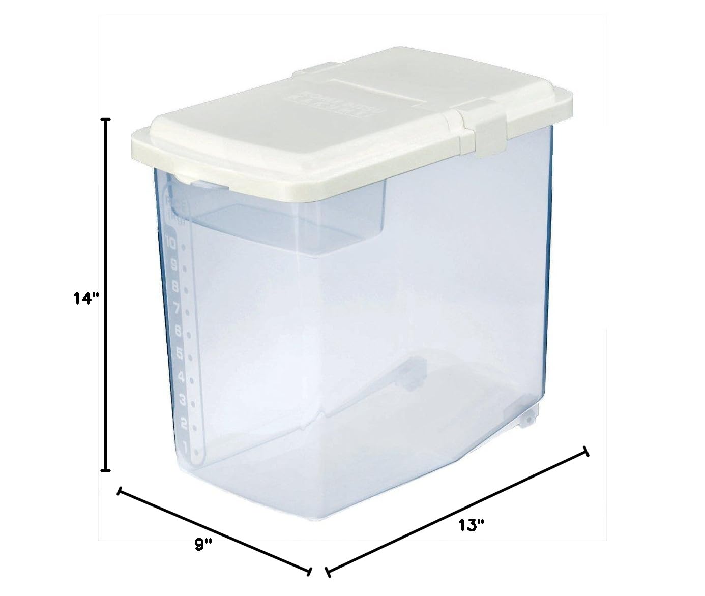 JapanBargain - Large Japanese Plastic Rice Storage Container for Pet Dry Food, 10 kg (22 lbs) | Airtight & Durable Kitchen & Pet Food Organizer | Perfect for Rice, Grains, Dog & Cat Food Storage