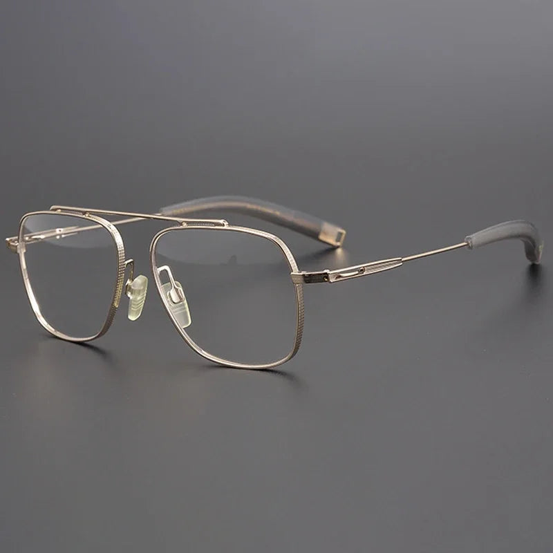 Aror Unisex Full Rim Square Brow Line Titanium Eyeglasses Frame 494105 - Lightweight Durable Glasses for Work, Reading & Fashion