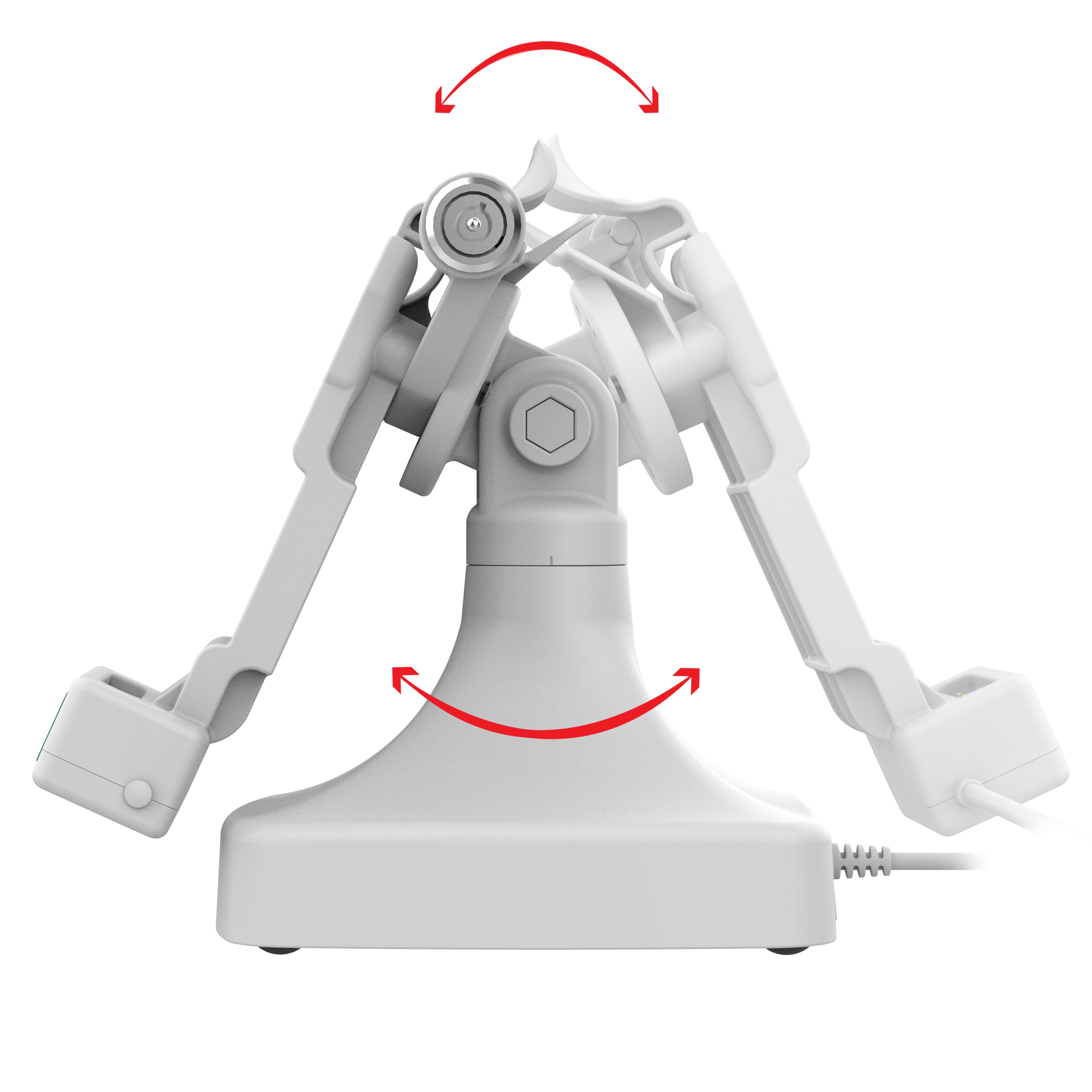 GDS® Uni Conn™ Locking Tilt & Swivel Dock with PoE - Gray (RAM GDS DOCKLR D14 U1E GRY) - Perfect for Secure Device Mounting in Vehicles, Boats & Industrial Equipment