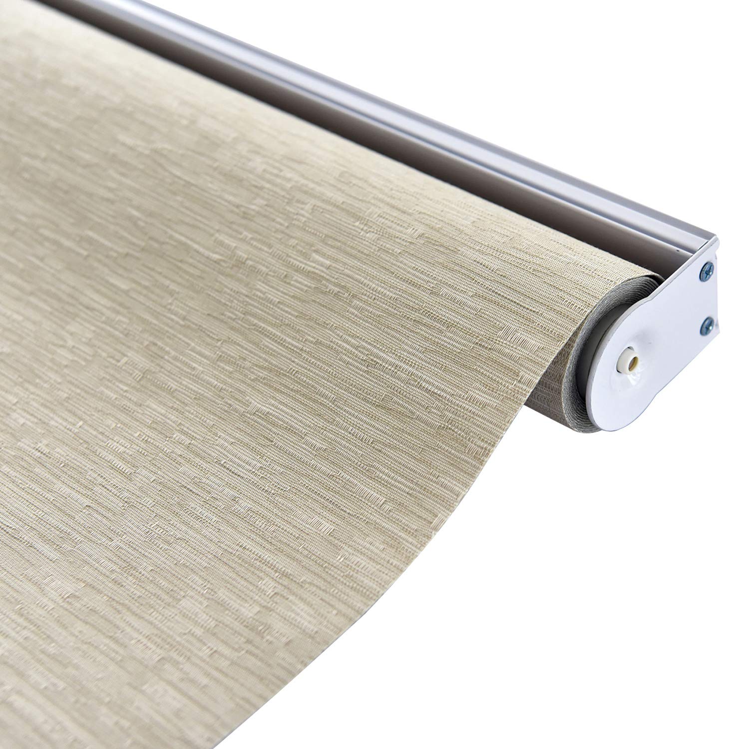Allbright Cordless Spring System Roller Shades - UV Protection & Thermal Insulation Blackout Window Blinds for Home & Office (Light Brown, 47