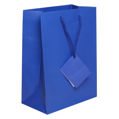 JAM Paper® Medium Blue Matte Gift Bags 8