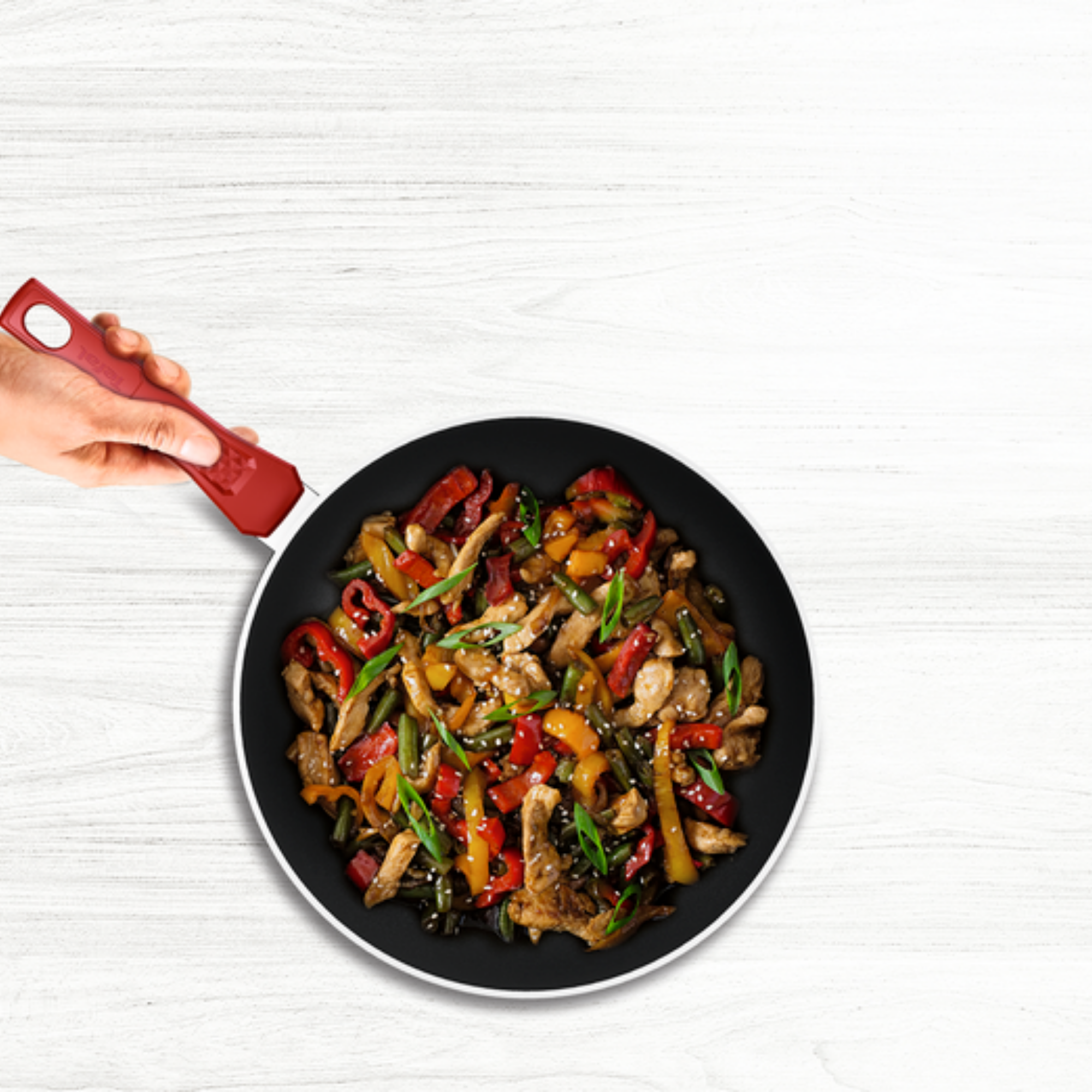 Tefal Daily Expert 28cm Red Induction Non-Stick Wok Pan - Perfect for Stir-Frying, Sautéing & Asian Cooking in Modern Kitchens