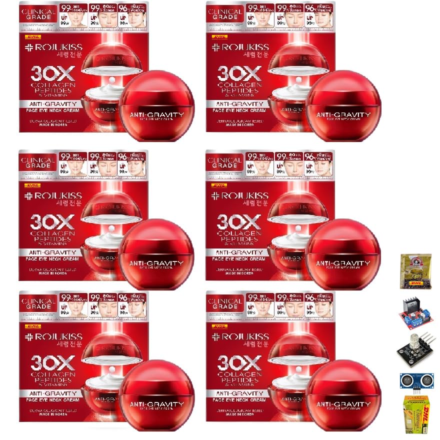 Rojukiss Face Eye Neck Cream Set - 6-Piece Korean Moisturizing Skincare for Smooth Skin | Anti-Aging & Hydration Treatment | Perfect for Daily Beauty Routine & Travel