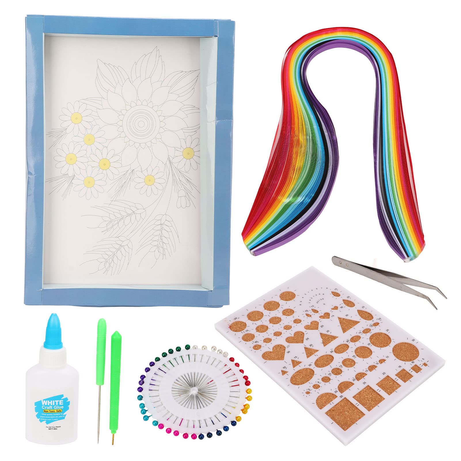 Paper Quilling Kits with Strips & Tools - Complete DIY Quilling Set for Handmade Greeting Cards, Scrapbooking & Home Decor Art Projects | Perfect for Beginners & Craft Lovers