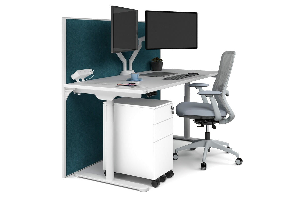 Flexi Premium Height Adjustable Single Workstation [1800L x 700W] - Ergonomic Standing Desk for Home Office, Gaming & Study - Electric Sit Stand Desk with Memory Function