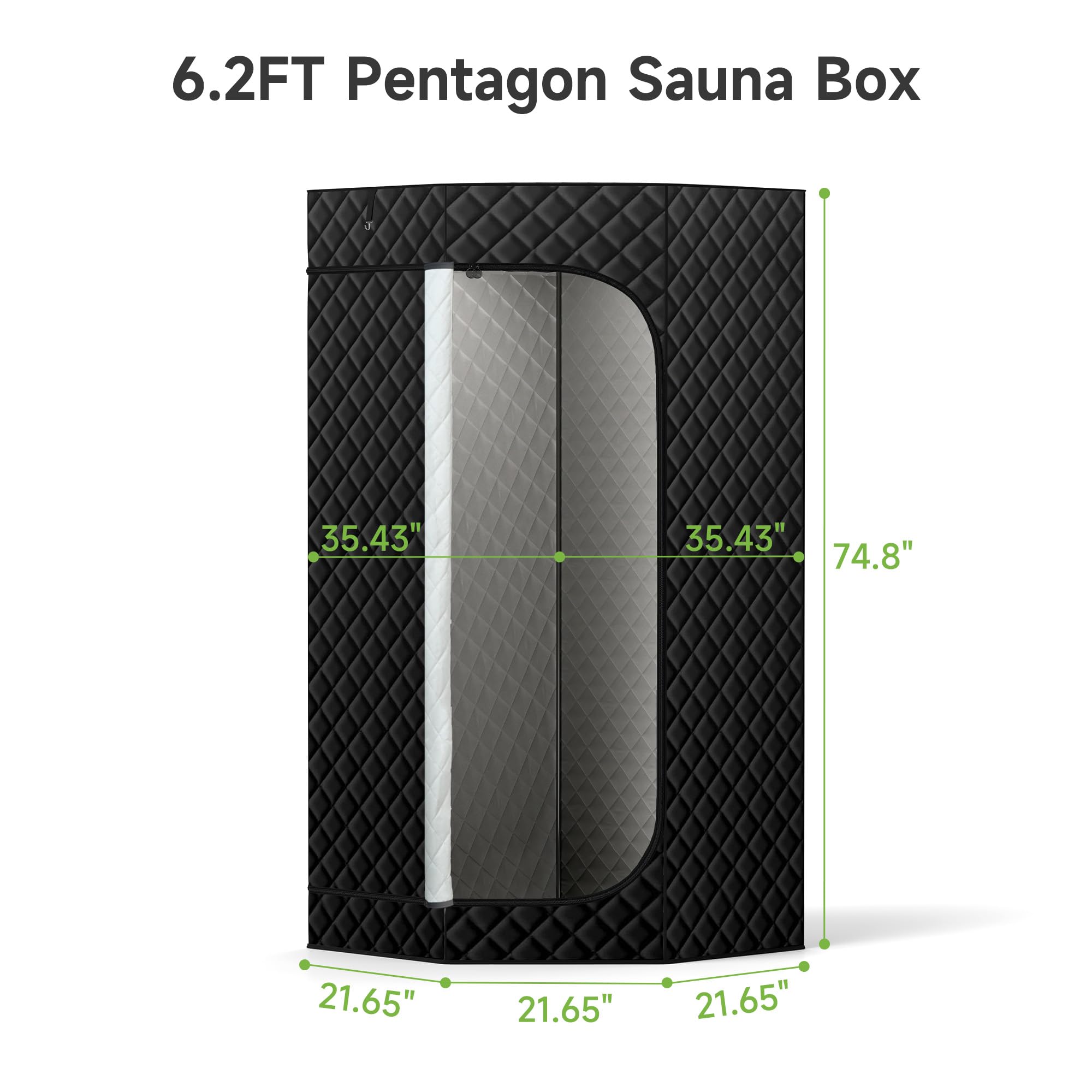 Real Relax Portable Steam Room for Home - 6.2FT Foldable Sauna Tent with 1500W Steamer, Remote Control & 6-Minute Fast Heating (3'x3'x6.2') | Perfect for Relaxation, Detox & Muscle Recovery at Home