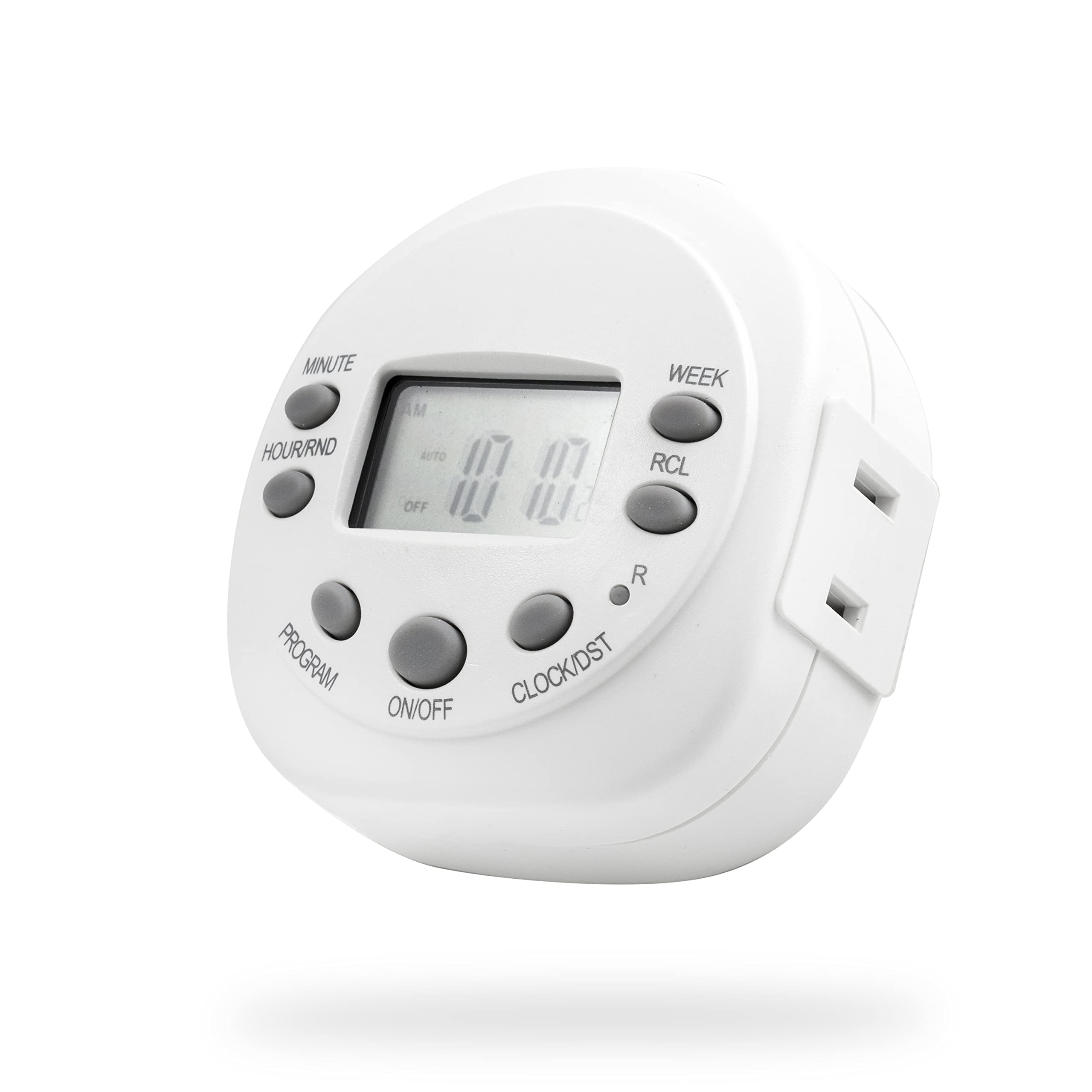 GE 7-Day Programmable Digital Timer Outlet - Indoor Plug-In Timer Switch for Lamps, Fans & Small Appliances | Energy Saving for LED/CFL/Incandescent Lights | Perfect for Home, Office & Holiday Lighting Automation