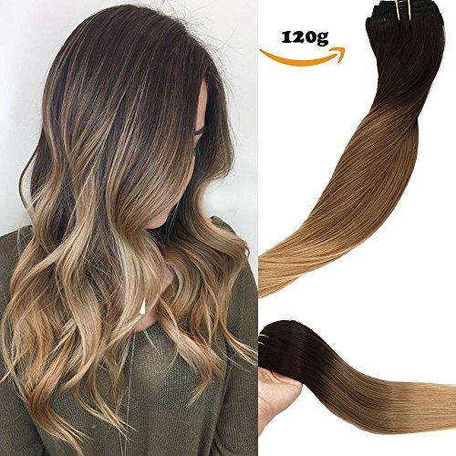 Premium 9A Brazilian Clip-In Human Hair Extensions - 7pcs Double Weft for Instant Volume & Length | Perfect for Weddings, Parties & Everyday Styling