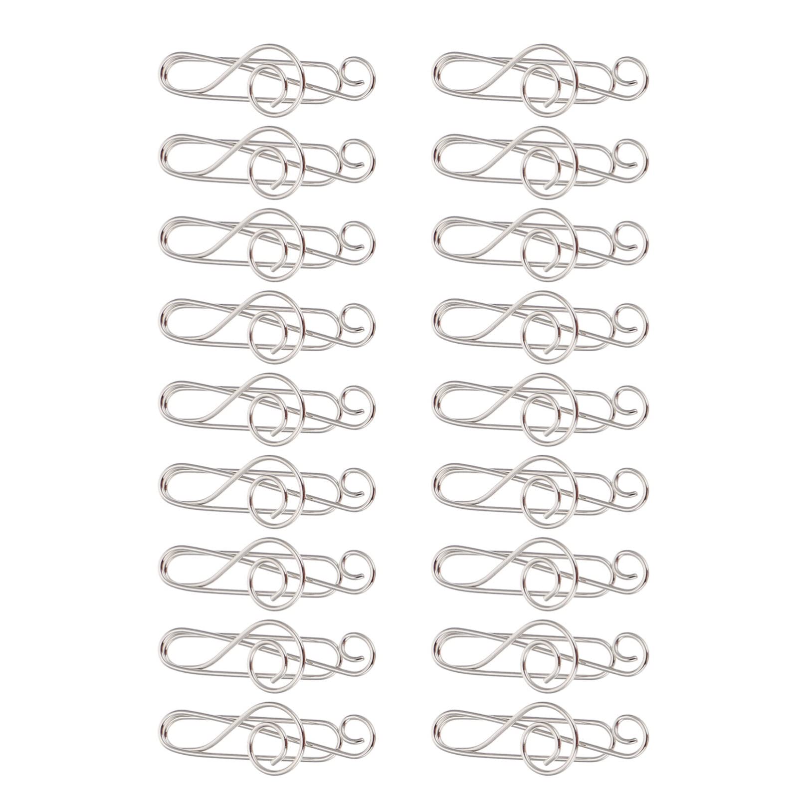 Japanese Music Note Paper Clips - 20pcs Metal Book Page Holders, Memo Clips with Music Symbols - Perfect for School, Office & Home Organization, Scrapbooking & Planner Accessories
