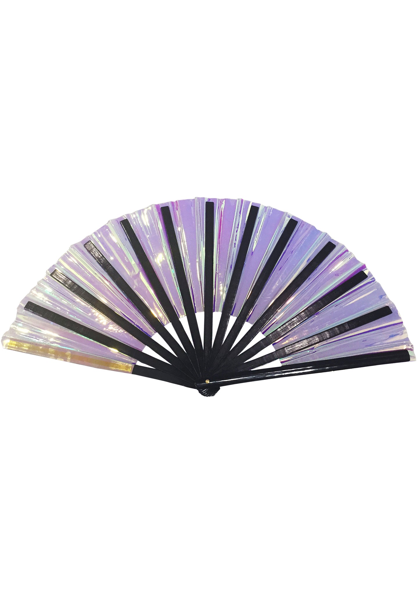 Frost Bite Iridescent Fluid Rave Fan - Color Changing LED Hand Fan for Raves, Festivals, Concerts & Outdoor Events - USB Rechargeable Cooling Fan with Glow Effects