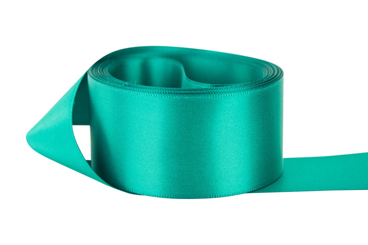 Double Faced Satin Ribbon 5/8 Inch - 100% Polyester Jade Green Ribbon by The Yard | Perfect for Gift Wrapping, DIY Crafts, Hair Bows & Wedding Decorations