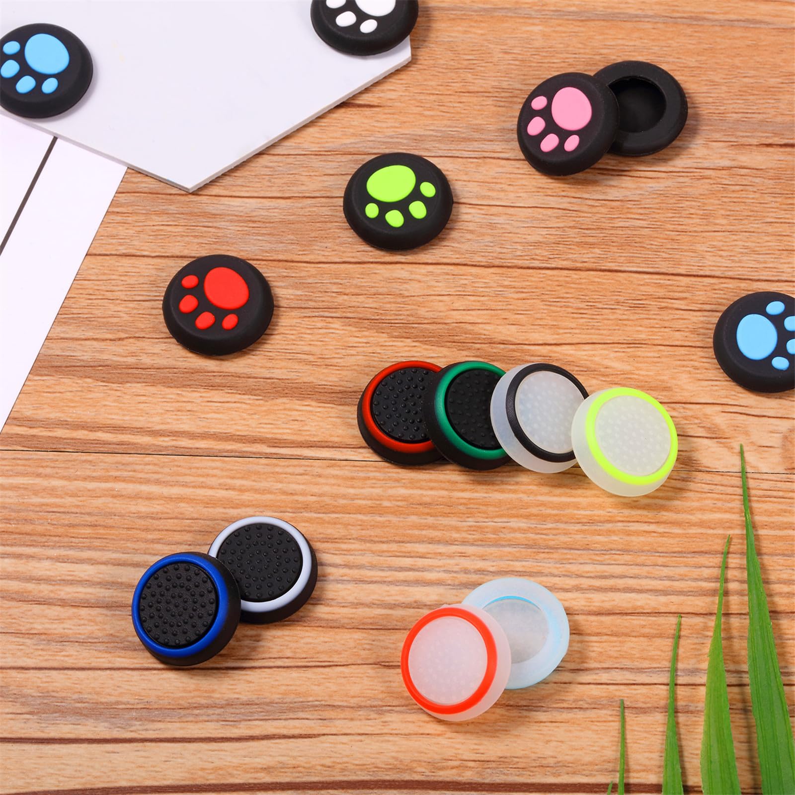 Frienda 26-Piece Silicone Thumb Grip Caps - Luminous Joystick Cover for PS5/PS4/PS3/PS2/Xbox One/Xbox 360 Controllers - Enhanced Grip & Comfort for Gaming Sessions - Perfect for FPS, Racing & Fighting Games