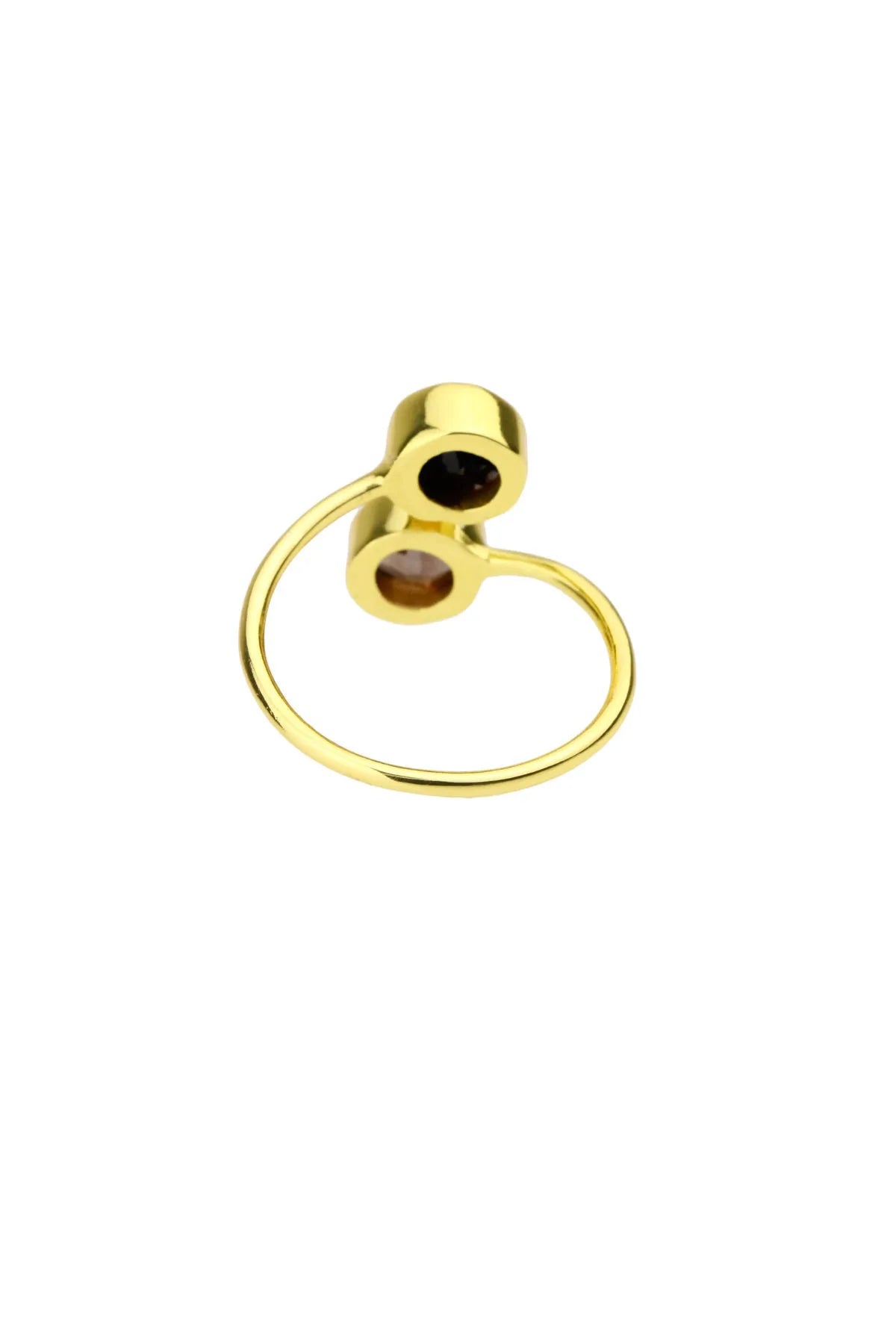 Exquisite Double Gemstone Ring for Women - Elegant Birthstone Jewelry Gift for Her - Perfect for Anniversaries, Engagements & Special Occasions