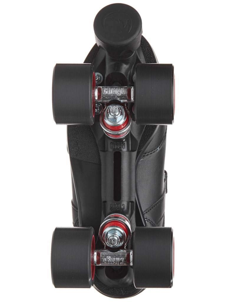 Chaya Ruby Hard Black Quad Derby Roller Skates for Women - Size EU 37 / US 5 - Perfect for Indoor & Outdoor Skating, Roller Derby, Rink, and Park Use