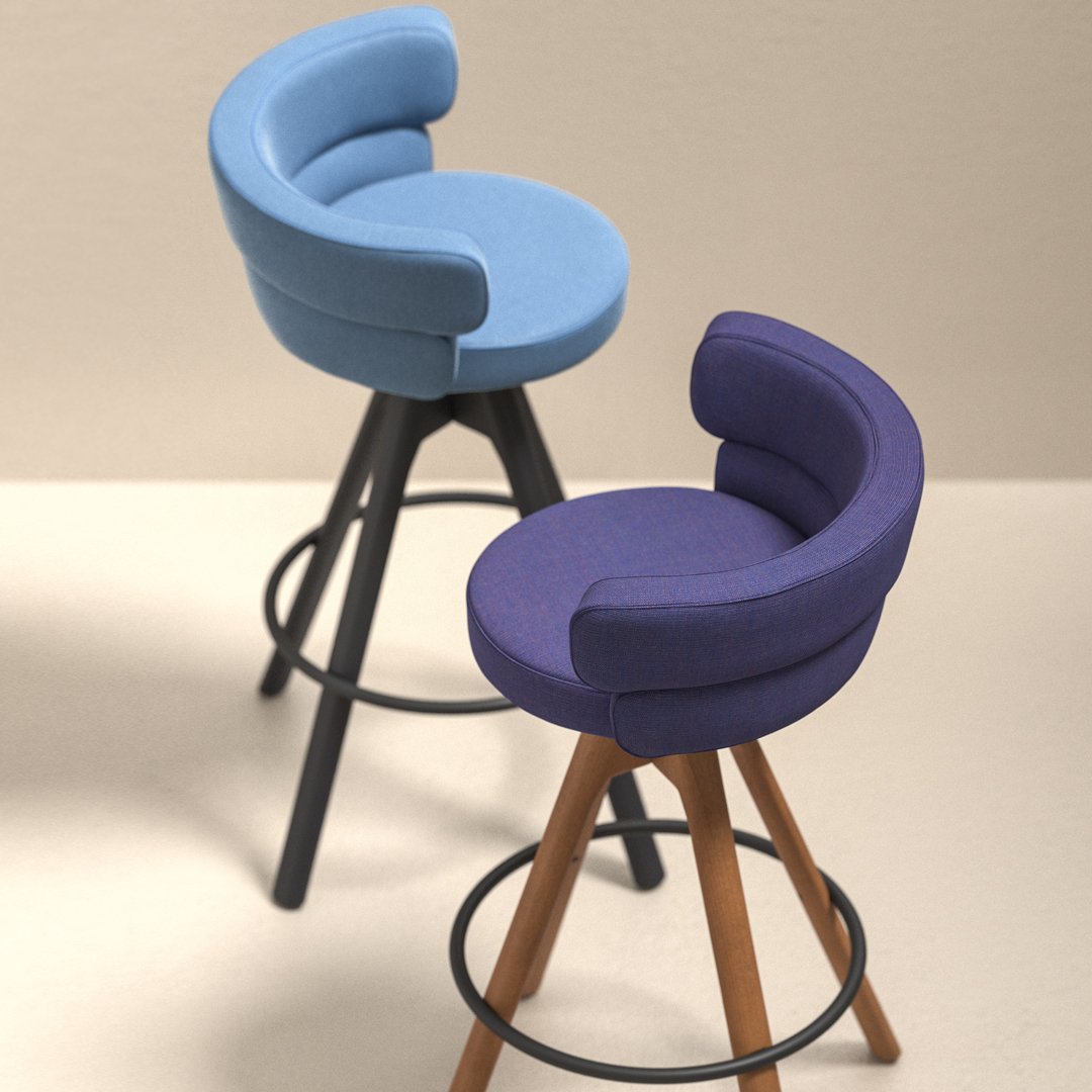 Swivel Bar Stool with Wood Frame & Upholstered Seat - Perfect for Kitchen Islands, Home Bars & Dining Counter Height Tables