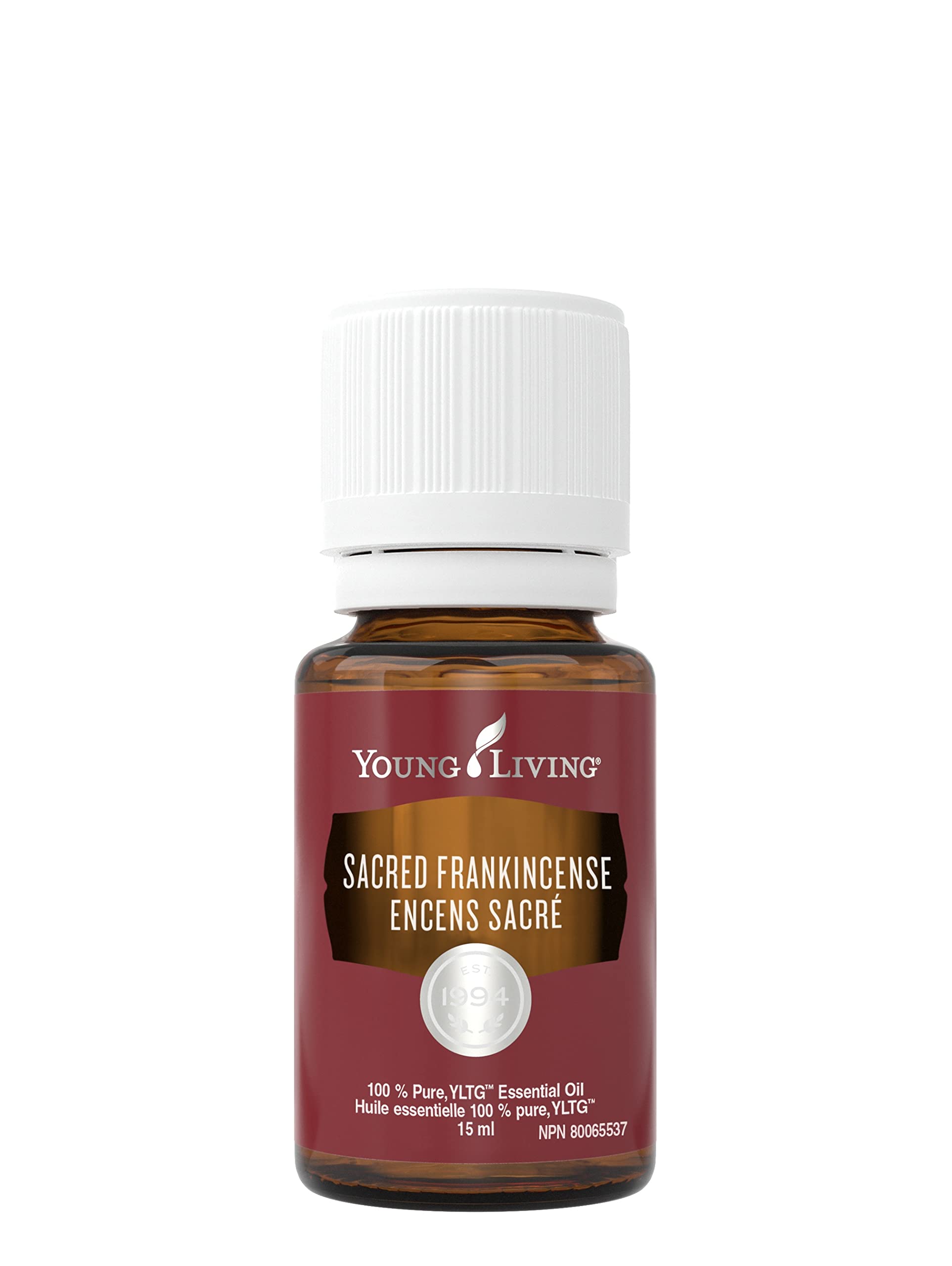 Young Living Sacred Frankincense Essential Oil 15ml - Pure Therapeutic Grade, Woodsy Aroma for Relaxation & Meditation, Promotes Skin Health & Spiritual Wellness | Perfect for Yoga, Prayer, Aromatherapy & Skincare Routine