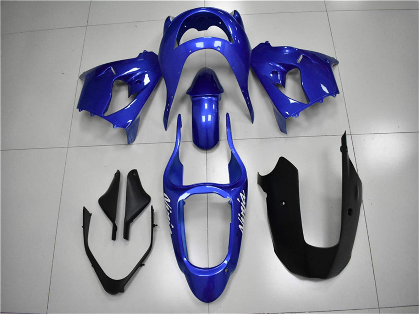 US Stock Blue Fairing Kit for Kawasaki Ninja ZX-9R (1998-1999) | ABS Plastic Aftermarket Bodywork & Frame Replacement | Perfect for Motorcycle Restoration & Racing Upgrades